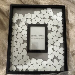 Hobby Lobby Black Frame with White Heart Accents